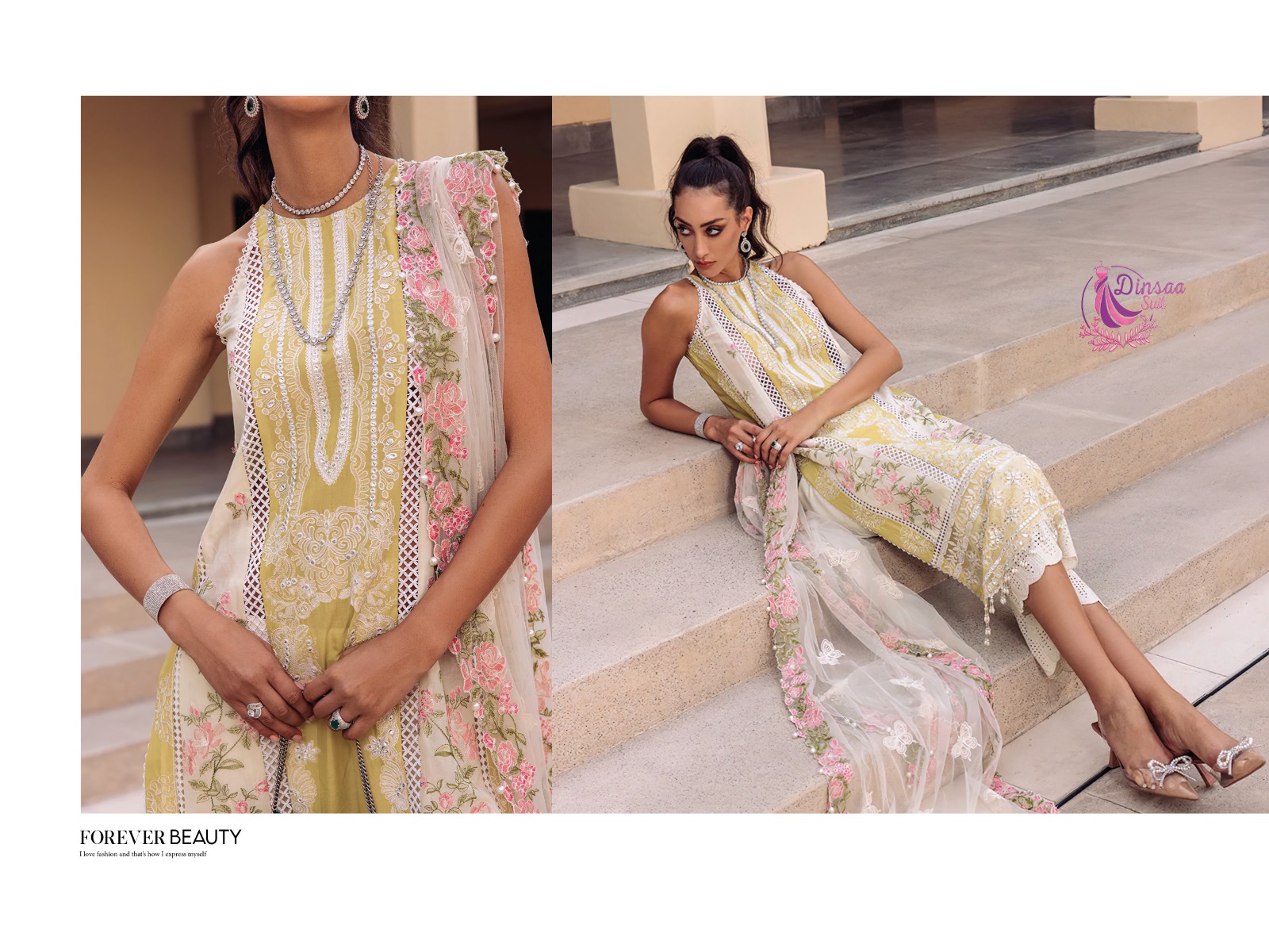 dinsaa suit Maria B Summer Collection Vol 2 cotton regal look salwar suit catalog