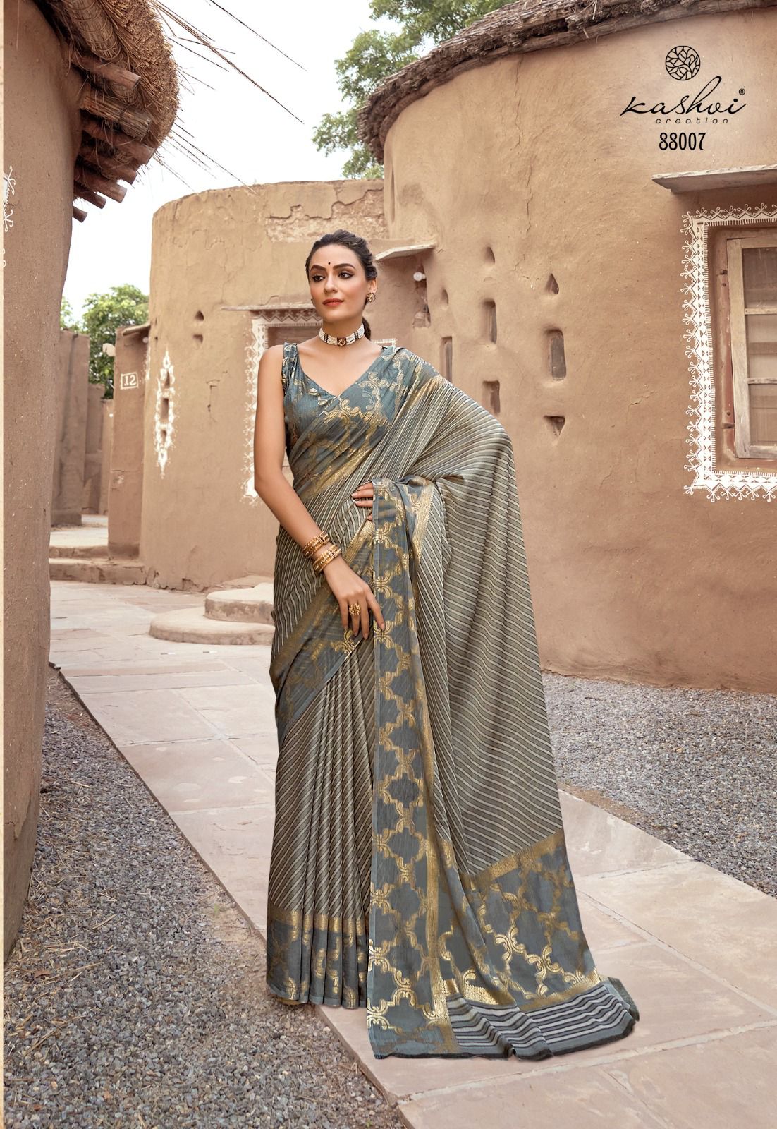 lt kashvi creation krishna chiffon elegant saree catalog