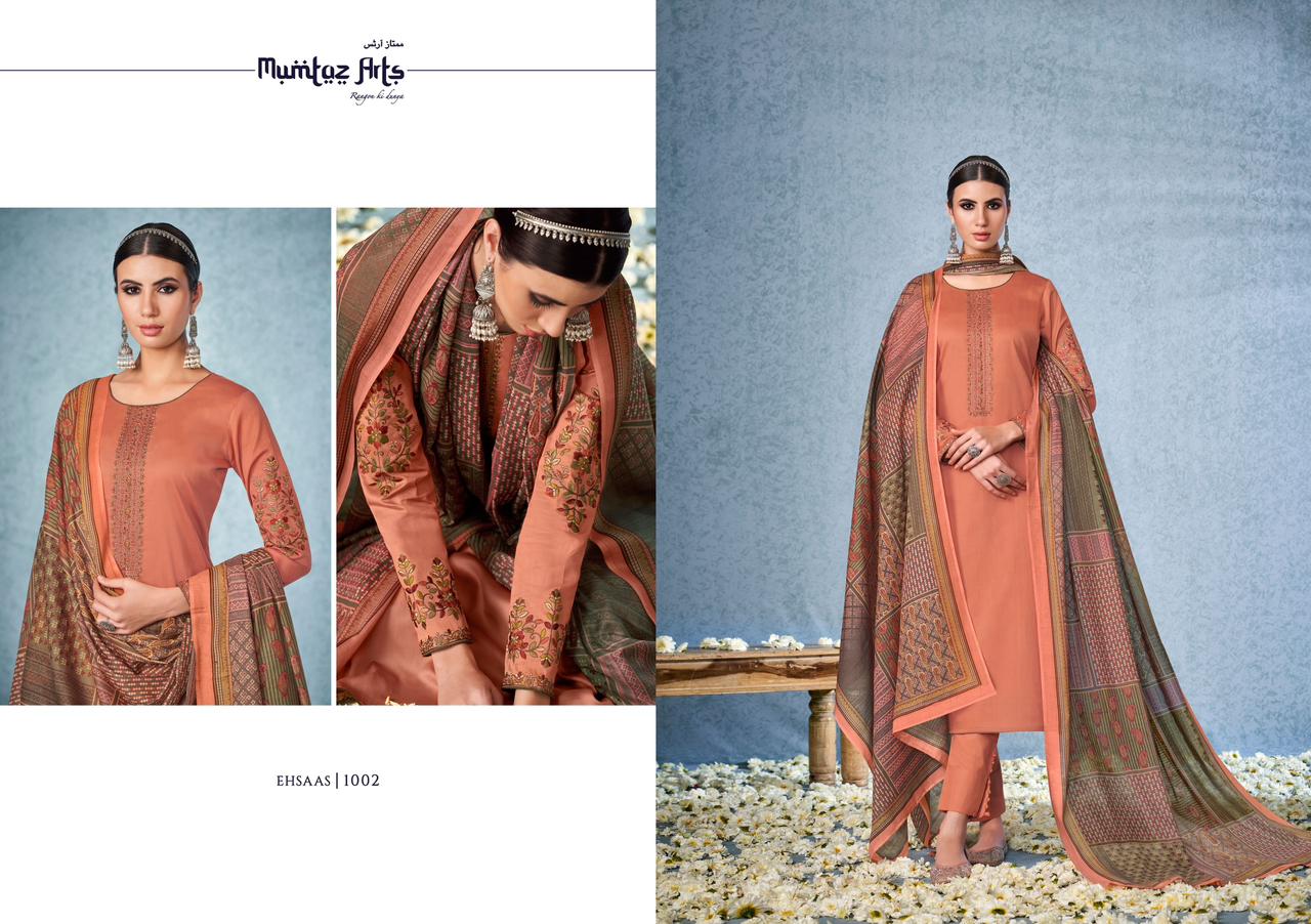 mumtaz art  ehsaas jam exclusive print salwar suit catalog