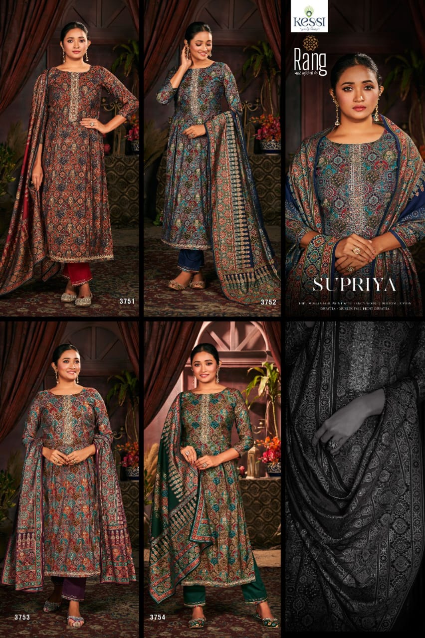 rang supriya muslin exclusive print salwar suit catalog