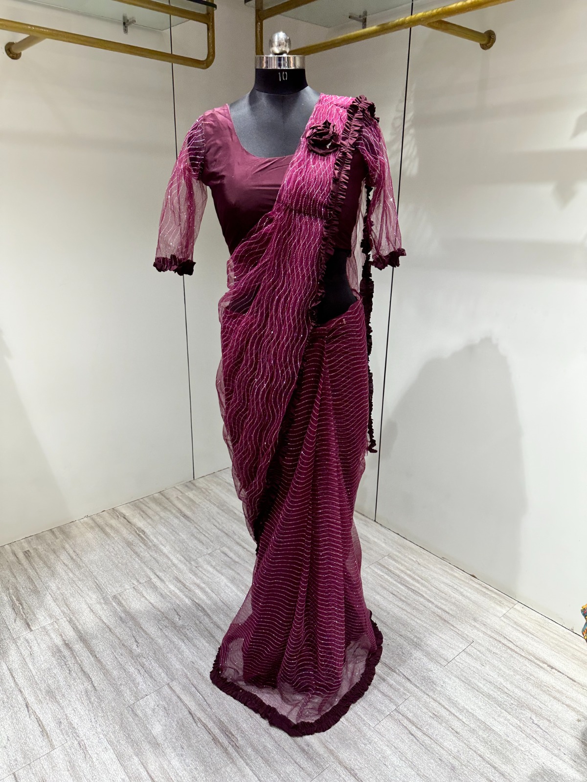 amoha trendz d no 101013 net Fabric stylish look saree catalog
