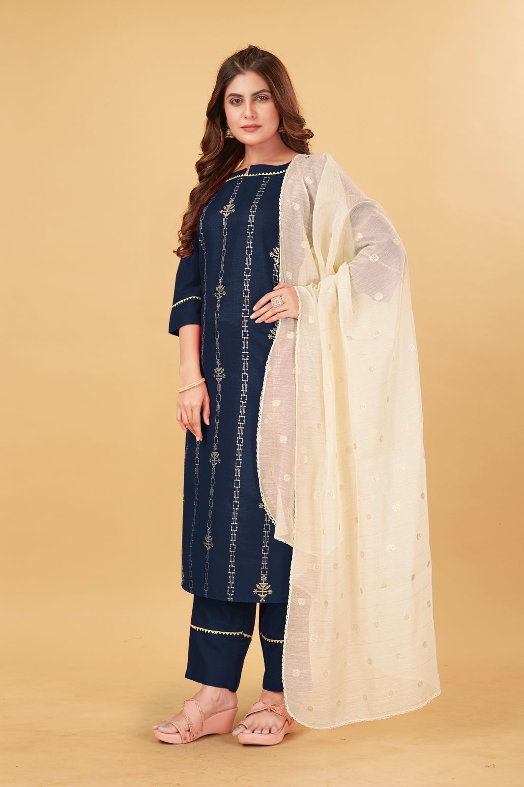 channel 9 SKU 132SD To 136SD cotton decent look top bottom with dupatta catalog