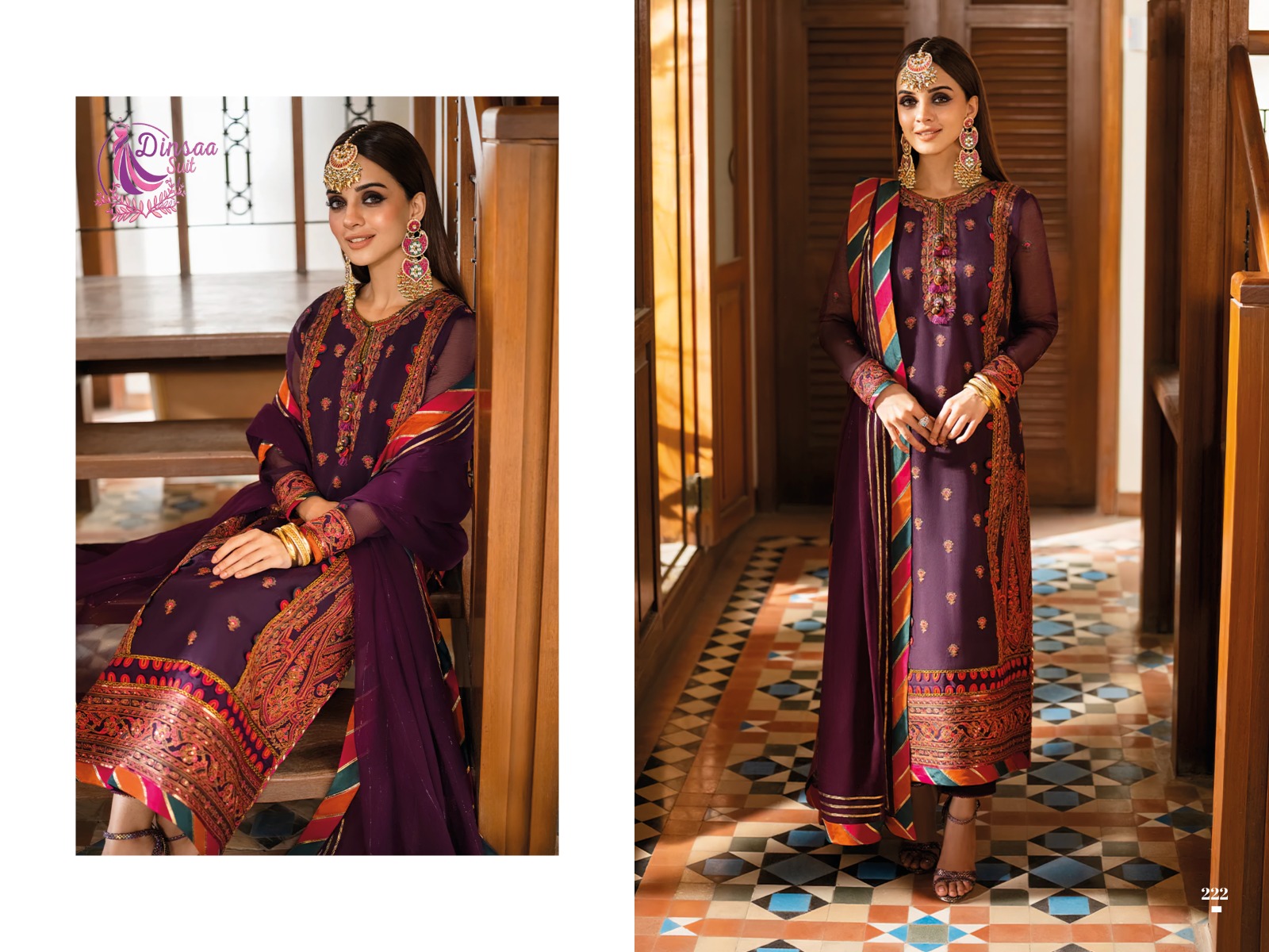 dinsaa suit ramsha hit vol 4 georgette elegant salwar suit catalog