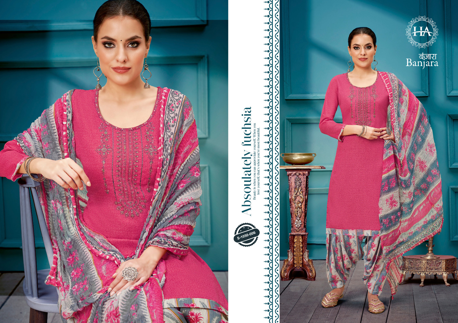 harshit fashion banjaran cotton regal look salwar suit catalog