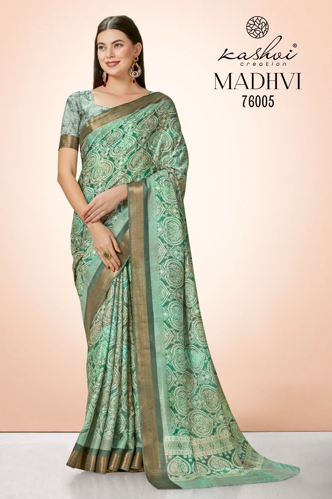 lt saree kashvi creation madhvi cotton silk innovative print saree catalog