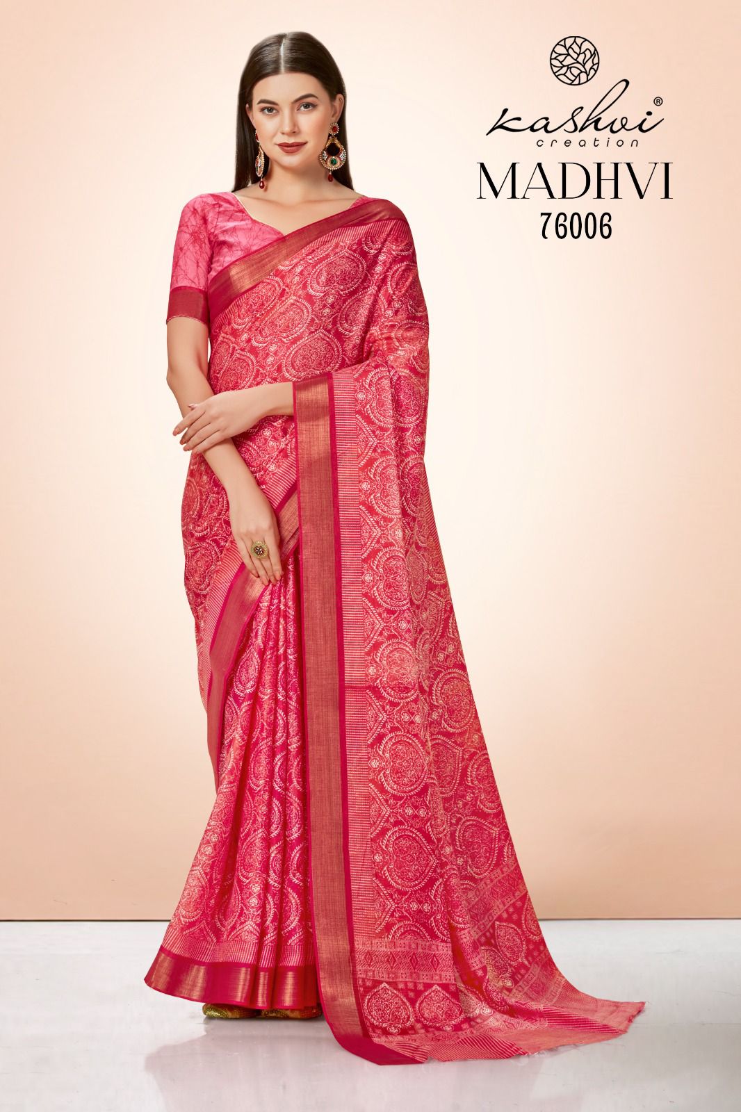 lt saree kashvi creation madhvi cotton silk innovative print saree catalog