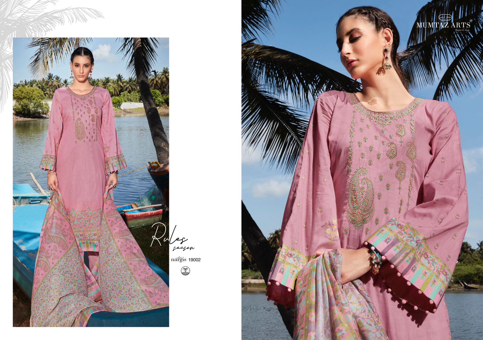 mumtaz art rango ki duniya nargis lawn camric exclusive look salwar suit catalog