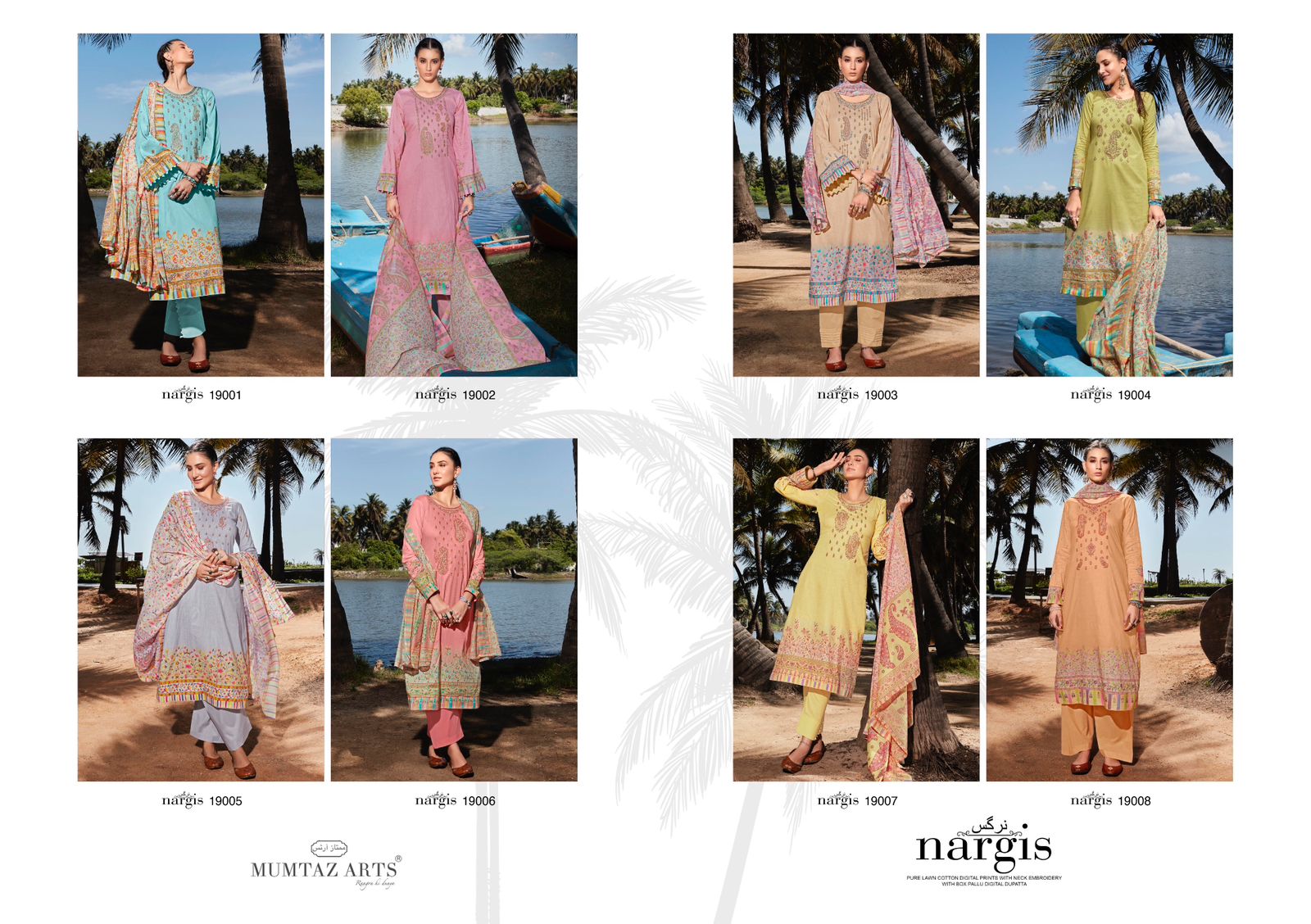 mumtaz art rango ki duniya nargis lawn camric exclusive look salwar suit catalog