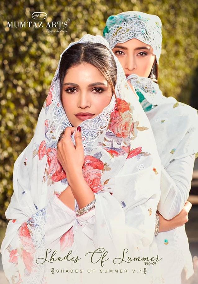 mumtaz arts Shades Of Summer pure lawn elegant look salwar suit catalog