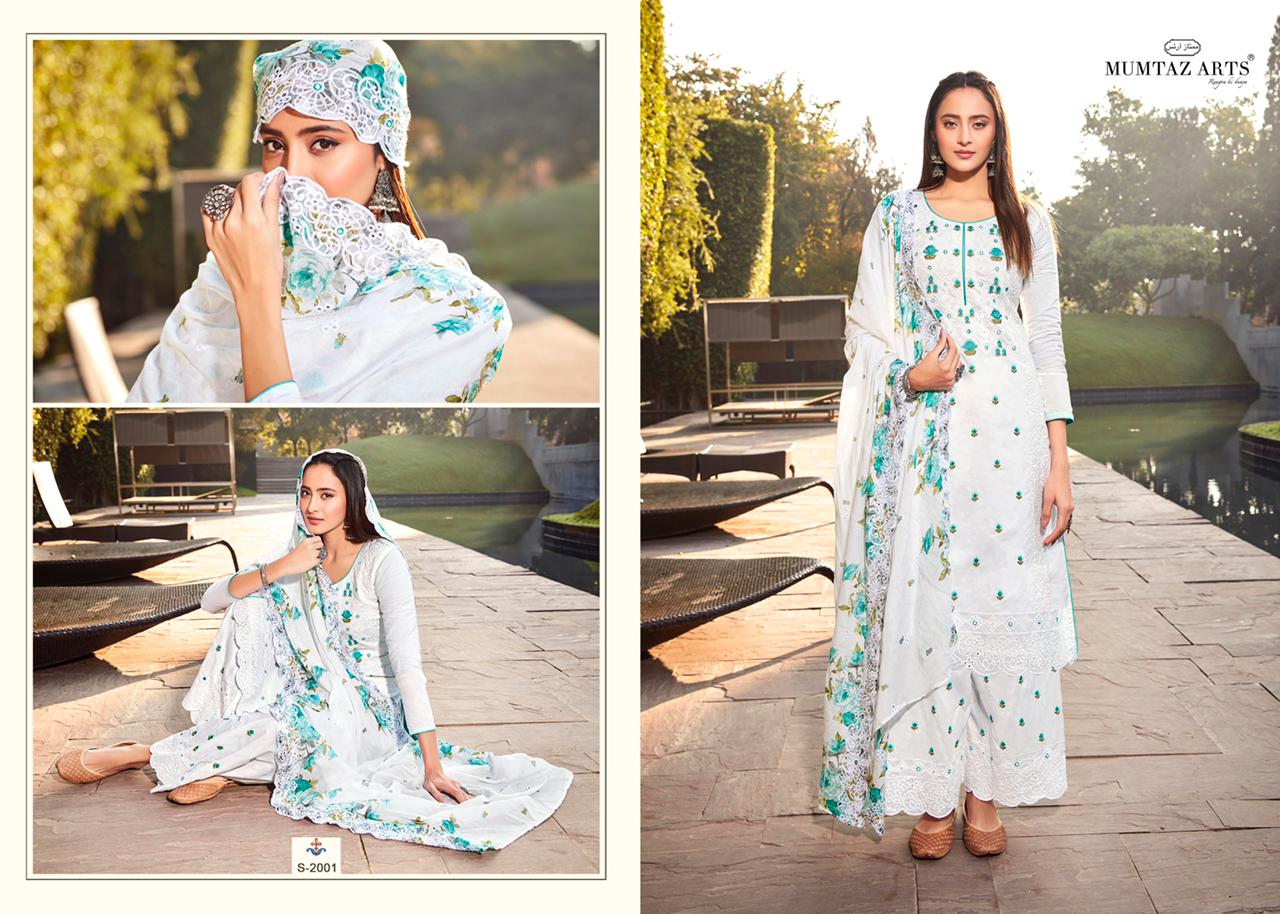mumtaz arts Shades Of Summer pure lawn elegant look salwar suit catalog