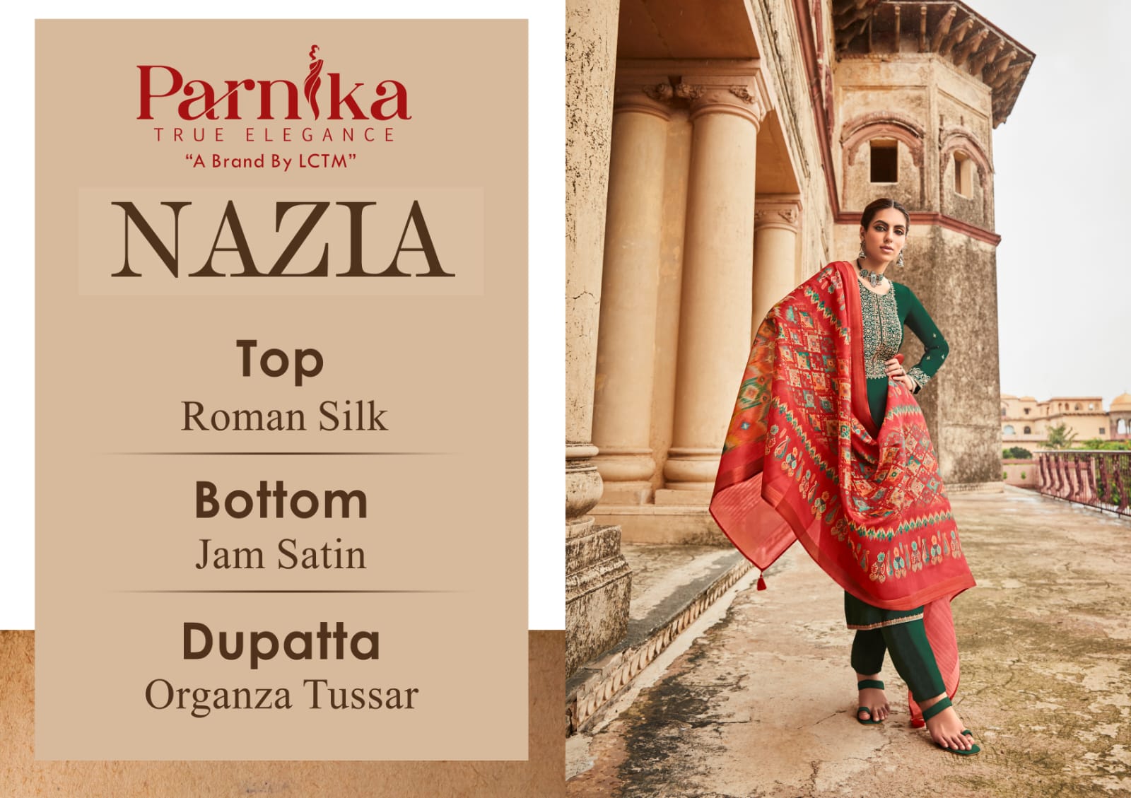 parnika nazia roman silk innovative look salwar suit catalog
