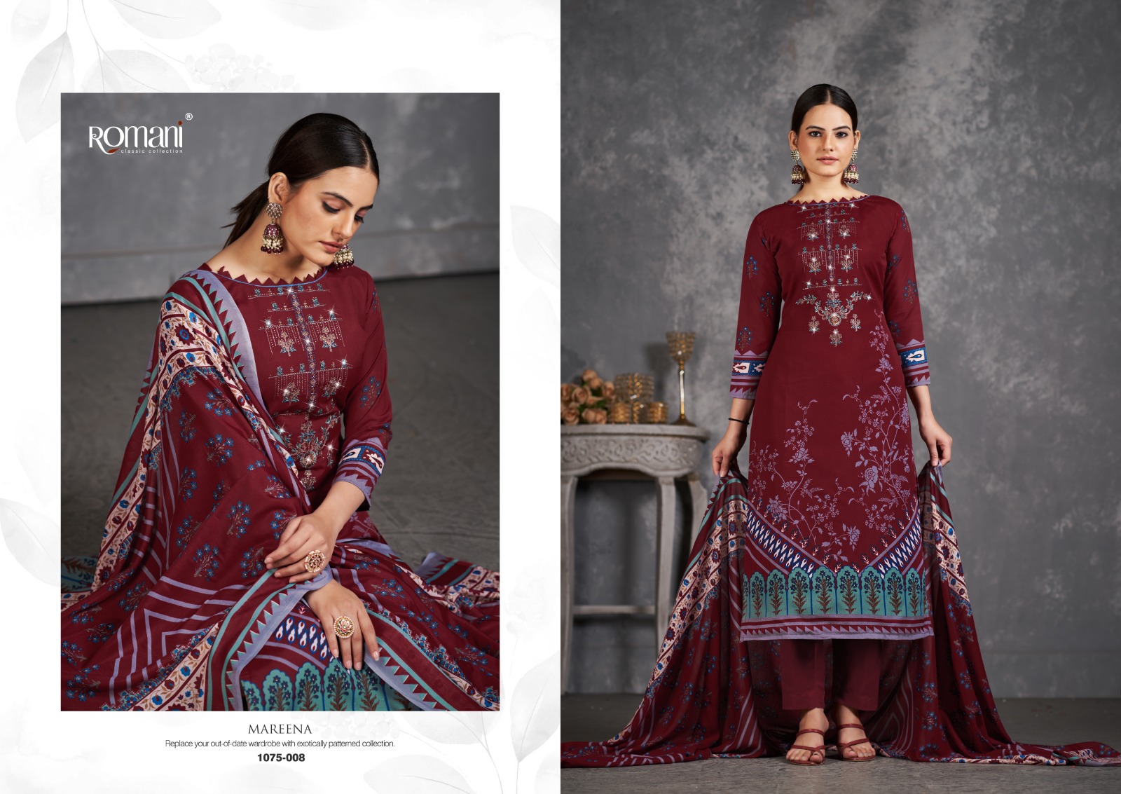 romani mareena vol 11 cotton decent look salwar suit catalog