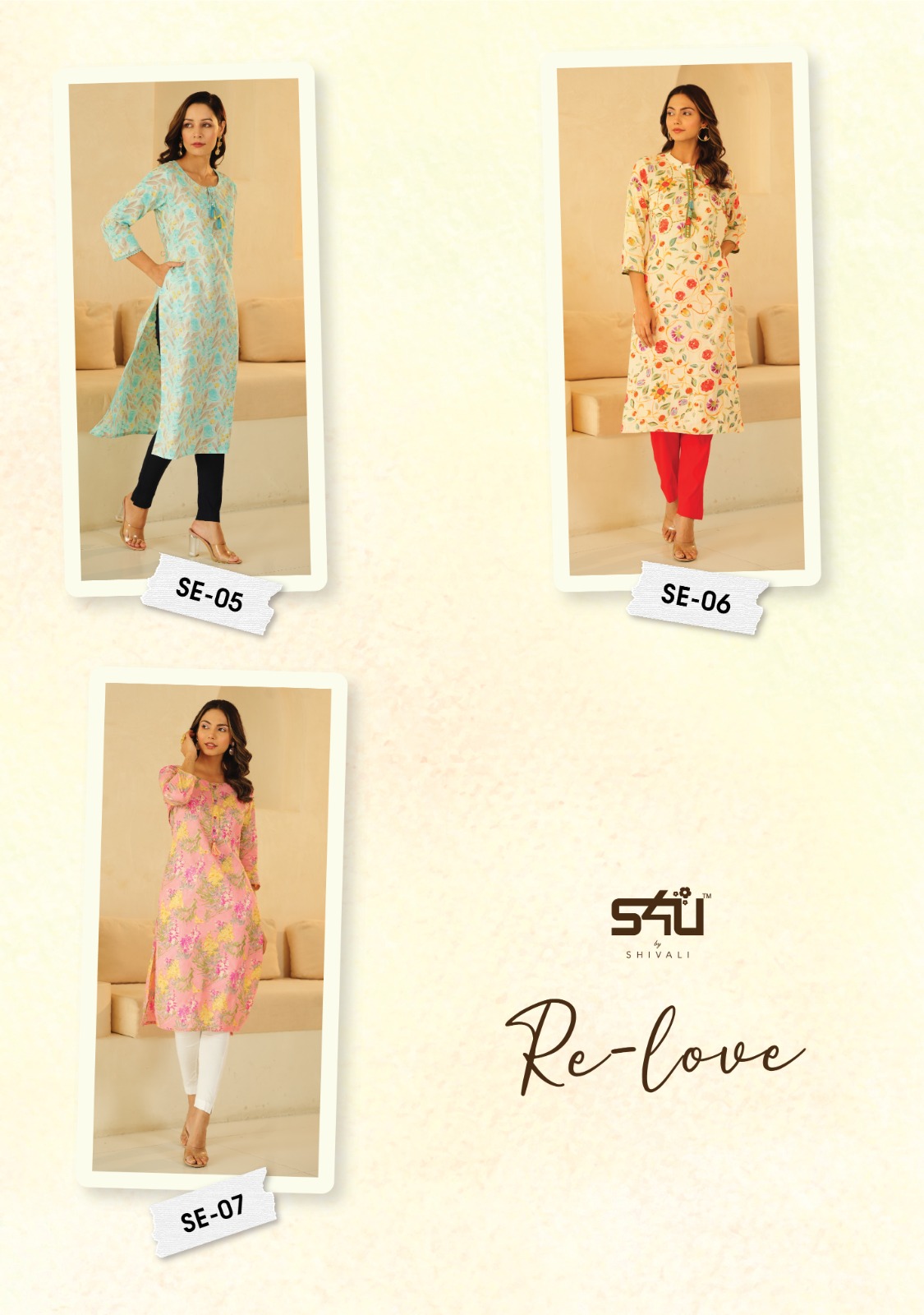s4u re love cotton attractive look kurti catalog