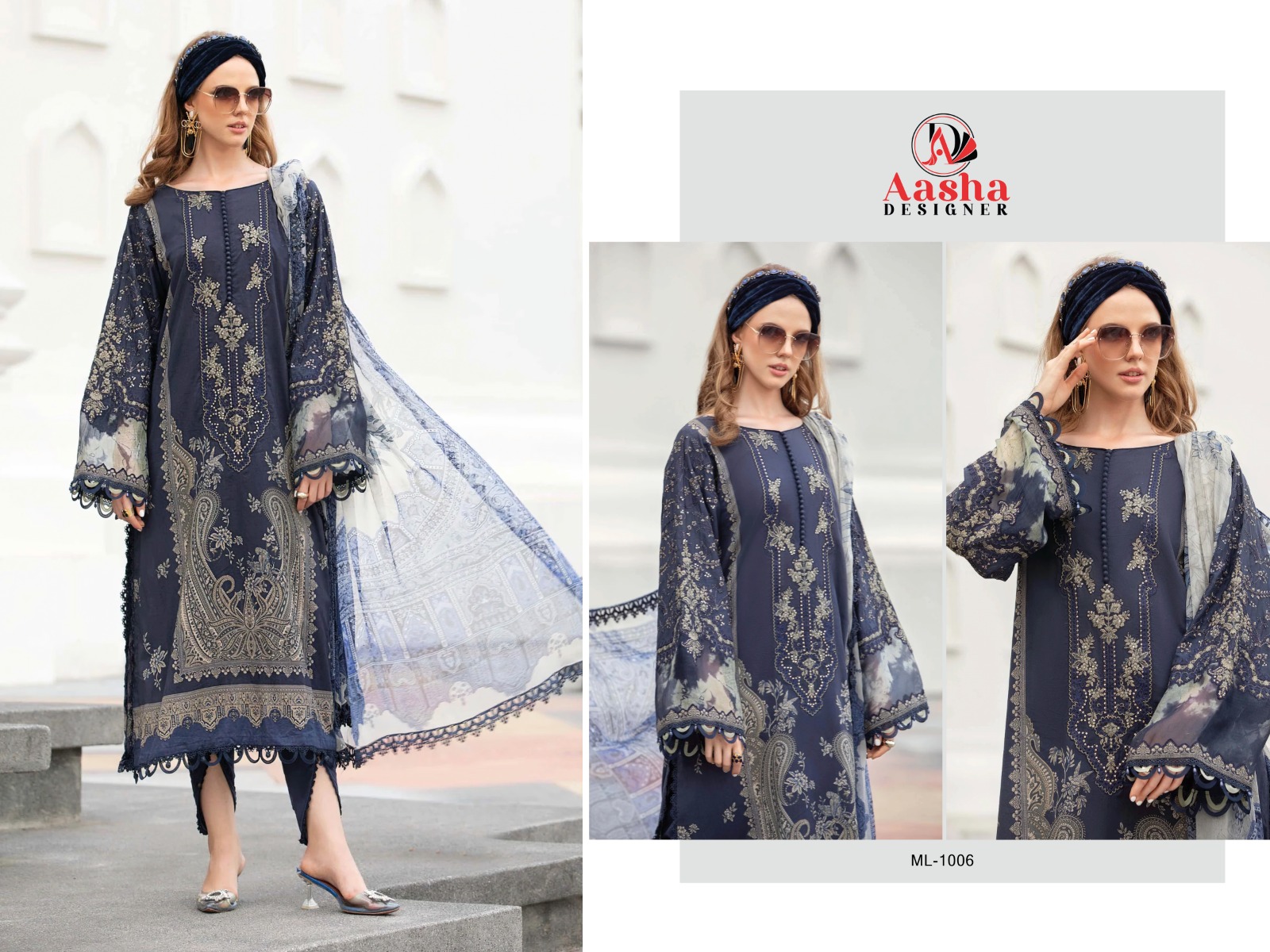 aasha designer Maria B M Print Lawn cotton innovative look salwar suit catalog