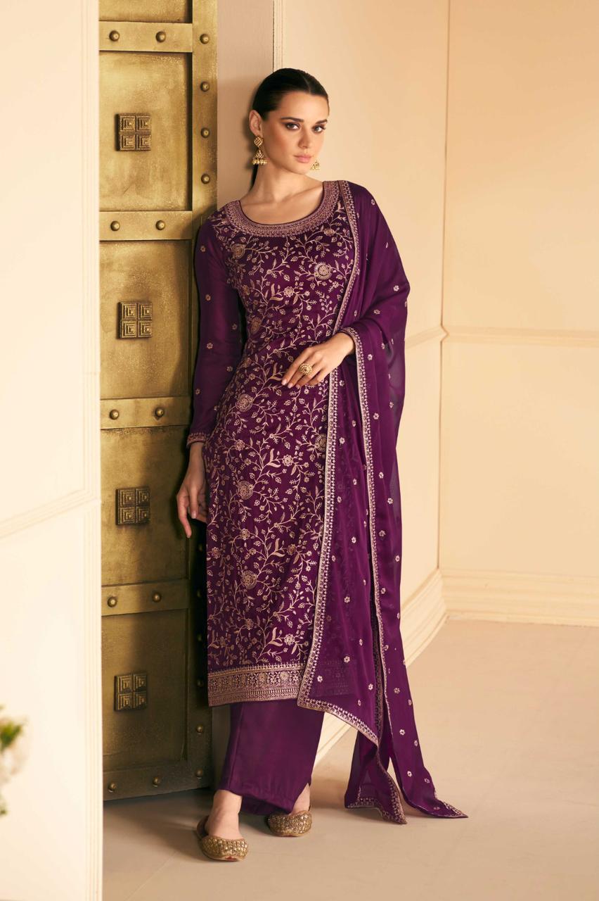 aashirwad creation varina soft silk catchy look salwar suit catalog