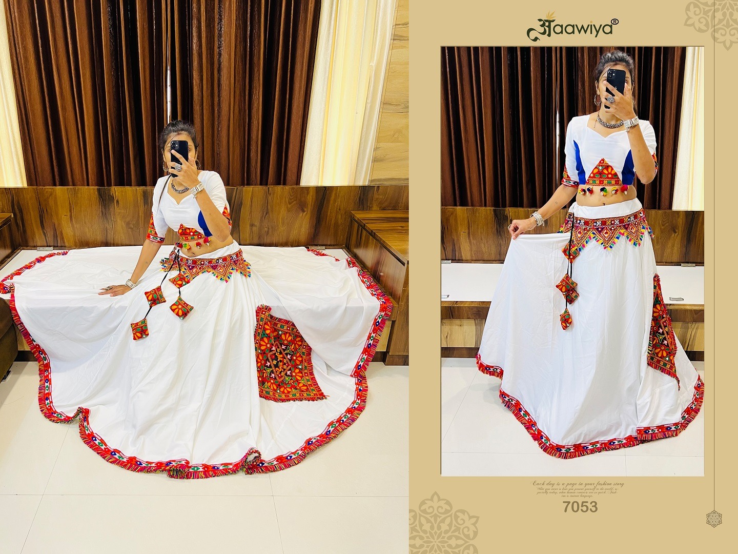 aawiya official rajwadi vol 8 cotton festive look lehenga catalog