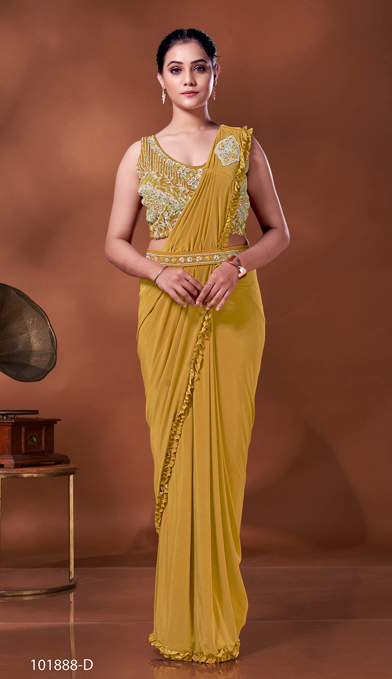 amoha trendz d no 101888 Imported Fabric stylish look saree catalog