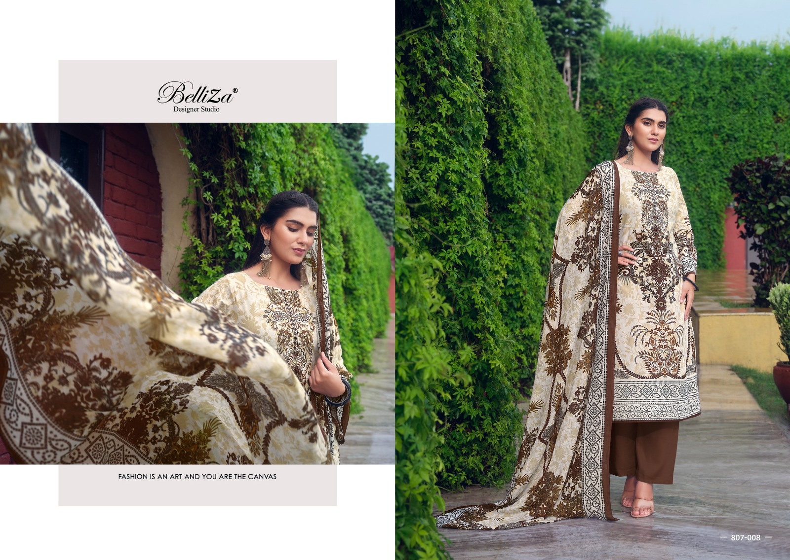 belliza designer studio naira vol 13 cotton innovative look salwar suit catalog