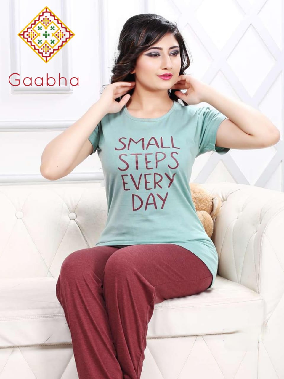 Gaabha sweet dream vol 3 cotton printed night wear collection