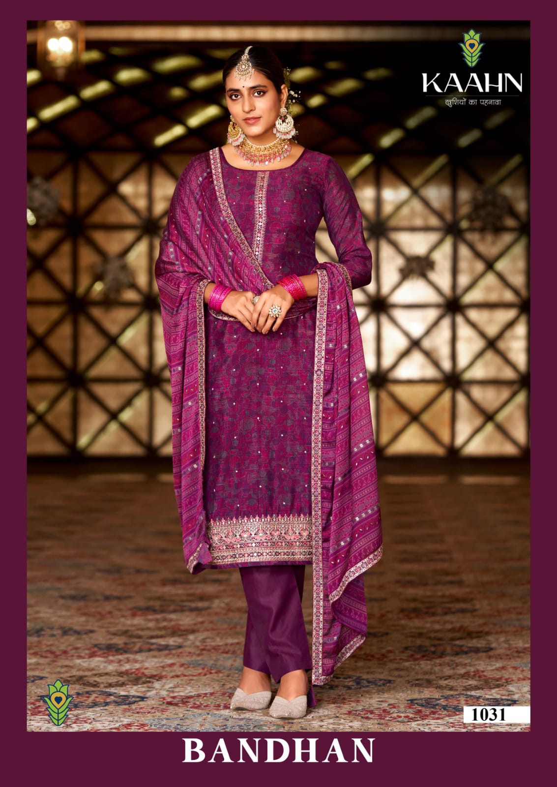 kaahn bandish primium silk innovative look salwar suit catalog