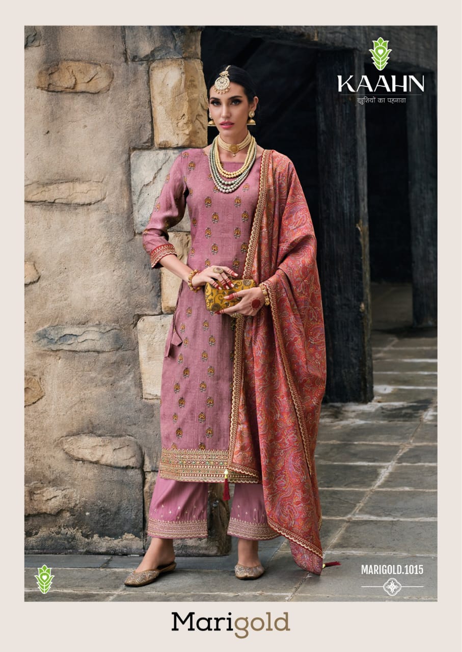 kaahn marigold muslin catchy Look salwar suit catalog