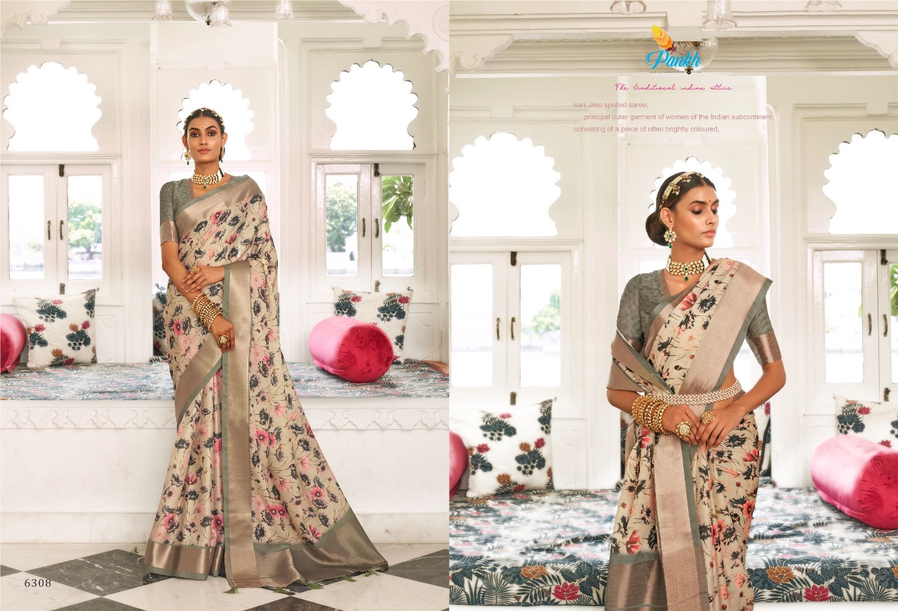 pink lotus pankh sampada viscose silk innovative look saree catalog