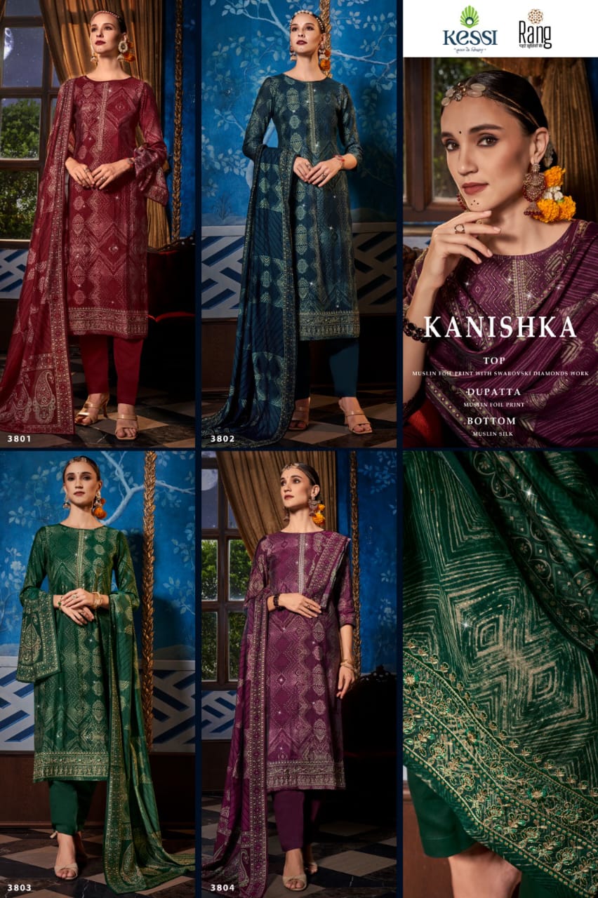 rang kanishka muslin innovative look salwar suit catalog