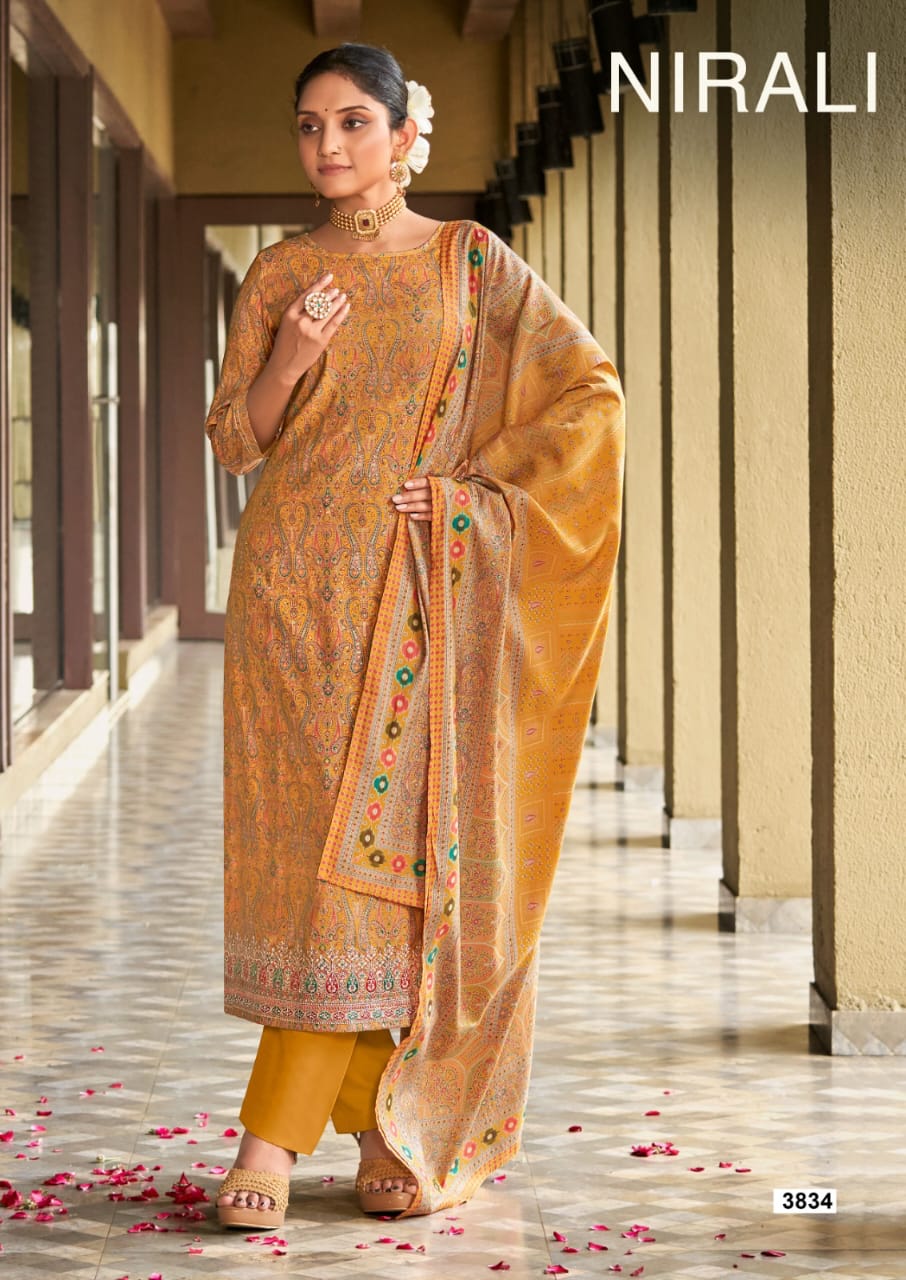 rang nirali muslin regal look salwar suit catalog