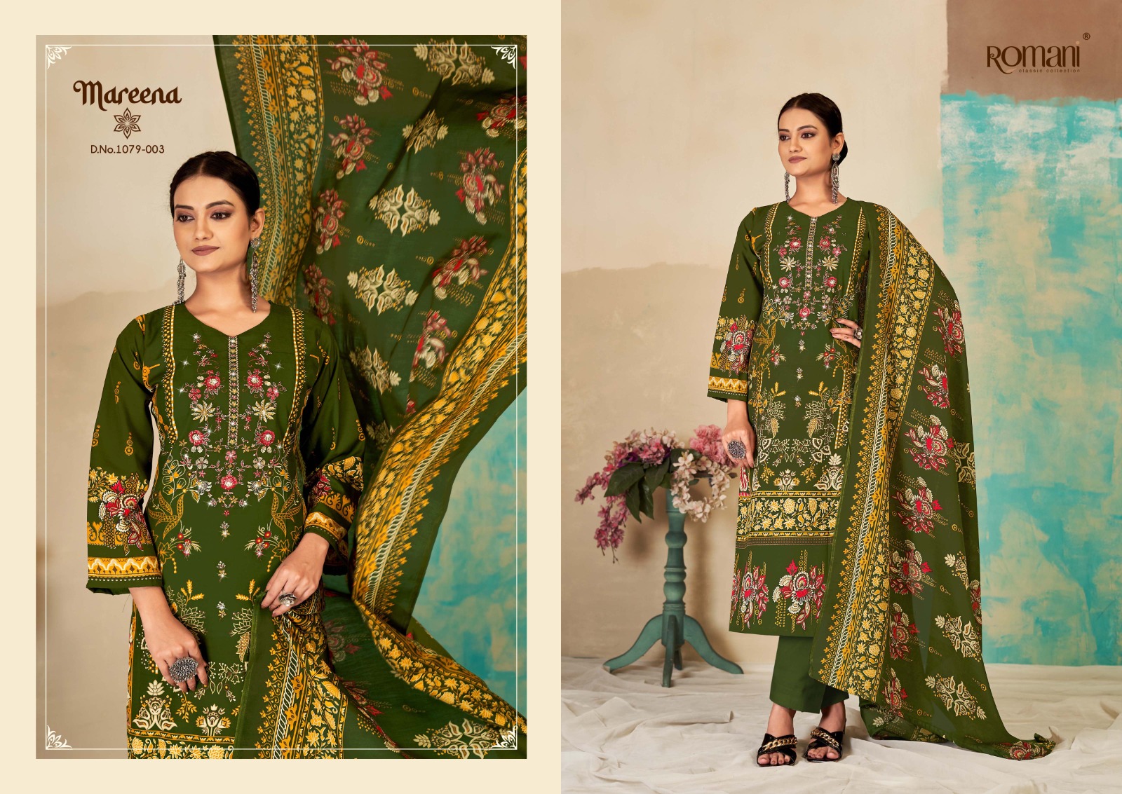 romani mareena vol 15 cotton gorgeous look salwar suit catalog