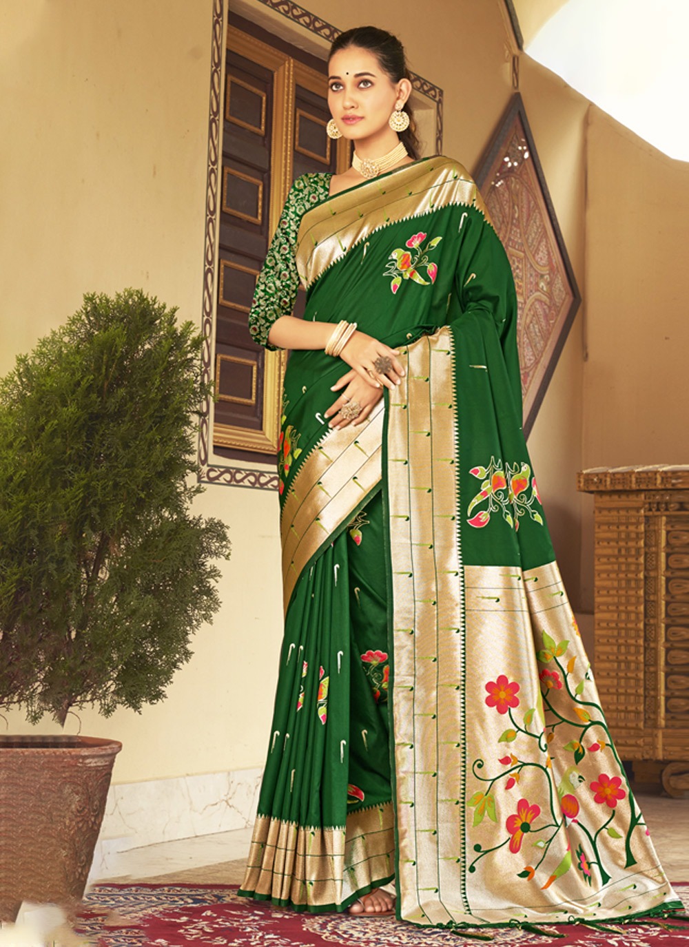 sangam print pushpa silk regal look saree catalog