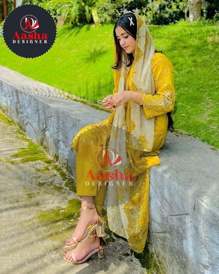 aasha designer Maria B M Print Lawn cotton Exclusive look salwar suit catalog