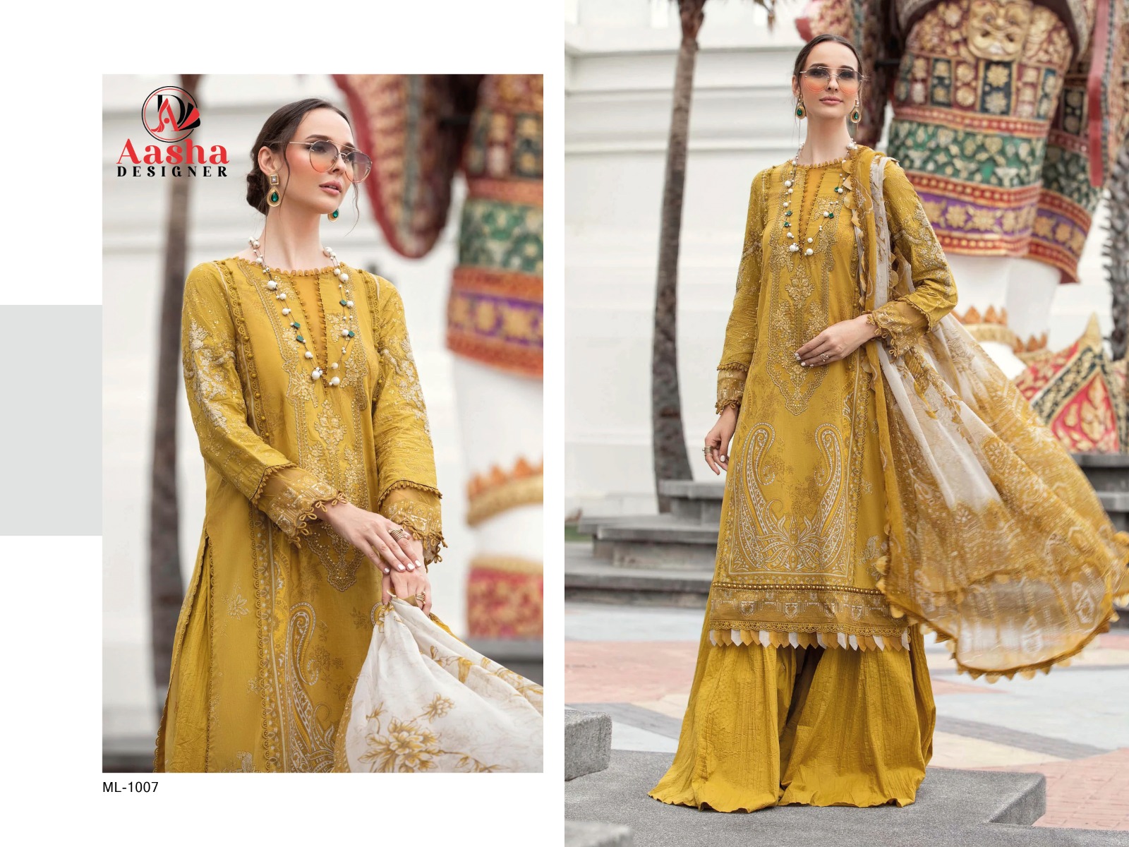 aasha designer Maria B M Print Lawn cotton Exclusive look salwar suit catalog