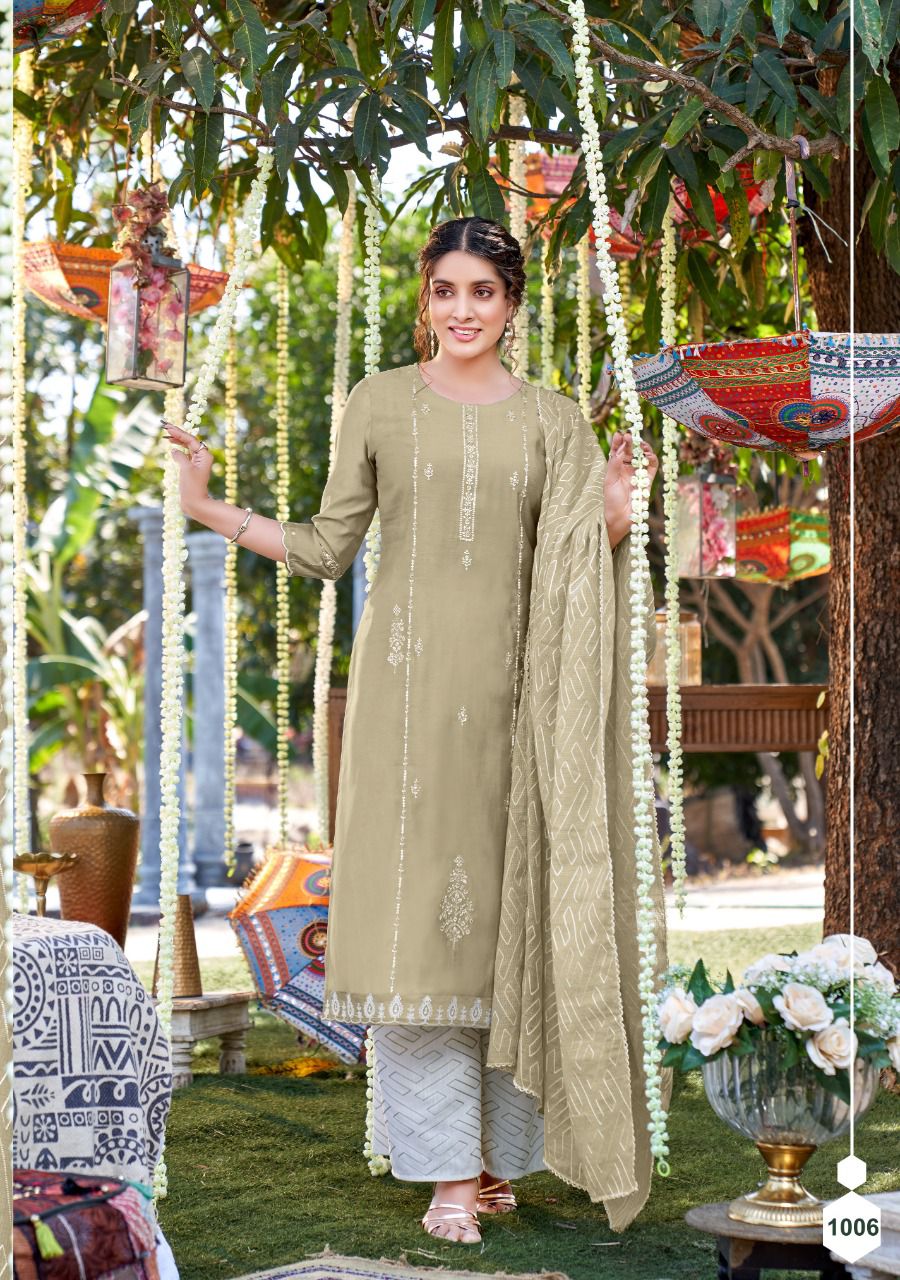 amaaya pick n choose fancy Elegant look kurti pant with dupatta size set