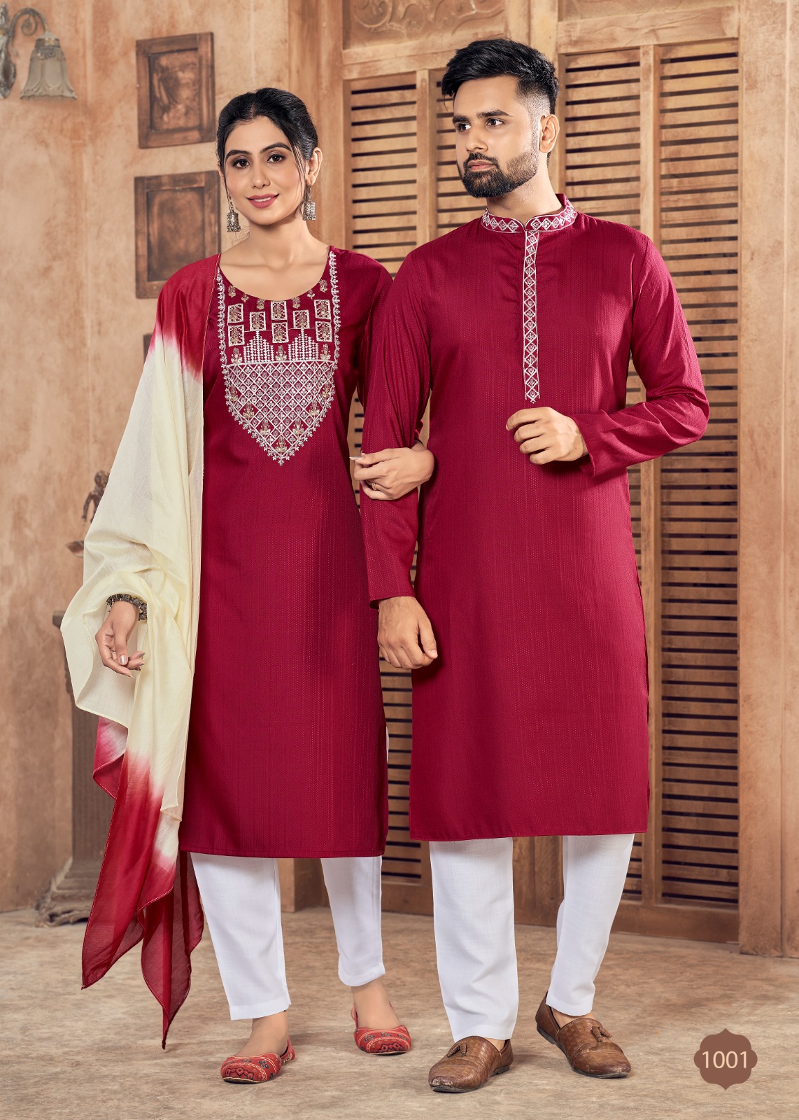 banwery fashion Couple Goal V 07 viscose attrective look kurti bottom dupatta and kurta payjama catalog