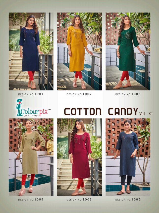 colours nx cotton candy visose decent embroidery look top catalog