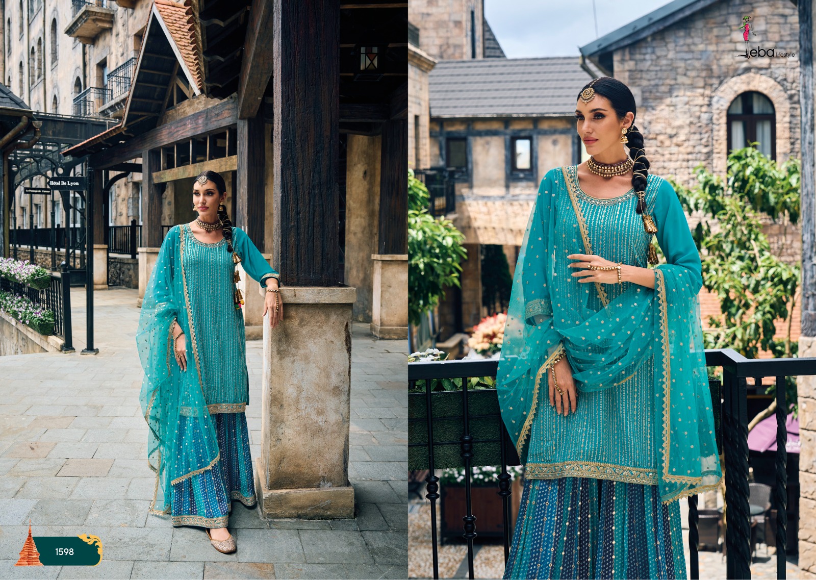 eba lifestyle mehak georgette attrective look salwar suit catalog