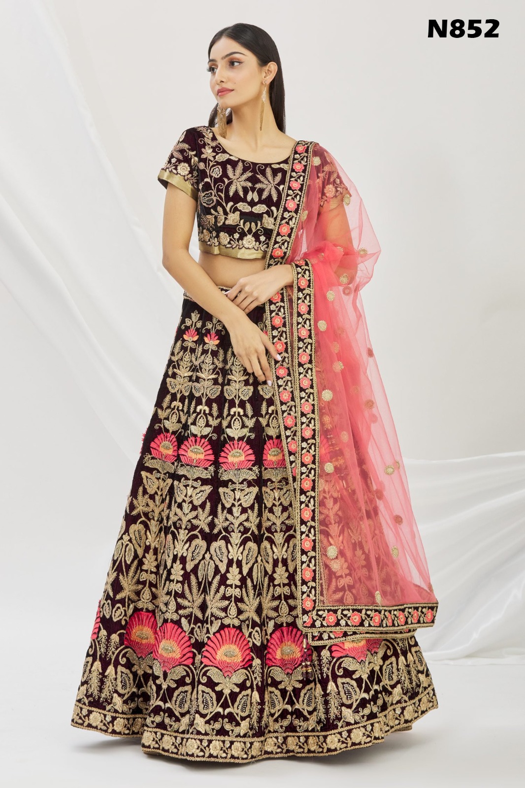 mahotsav nimaya n800 series velvet festive look lehenga catalog