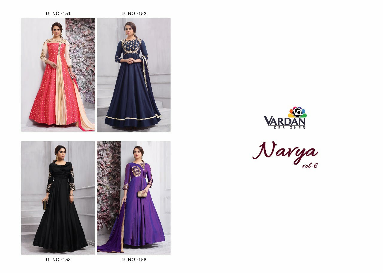 vardan navya vol 6 tapeta silk innovative look indo wetern catalog