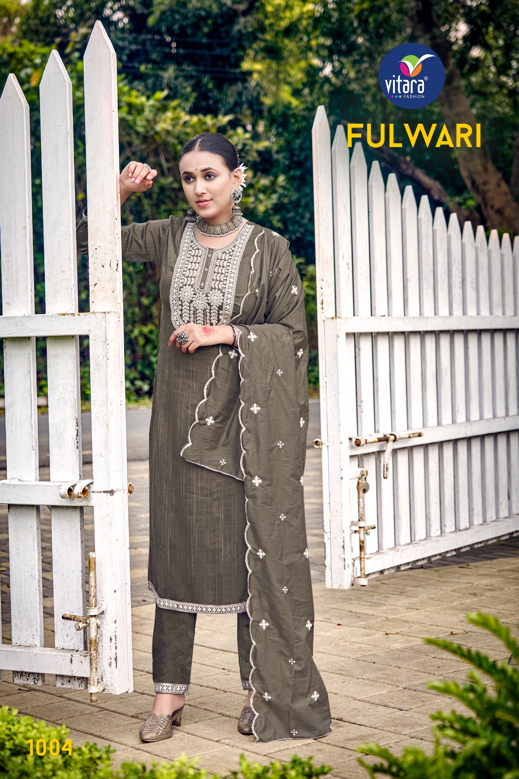 vitara fashion fulwari viscose attrective look kurti bottom with dupatta catalog