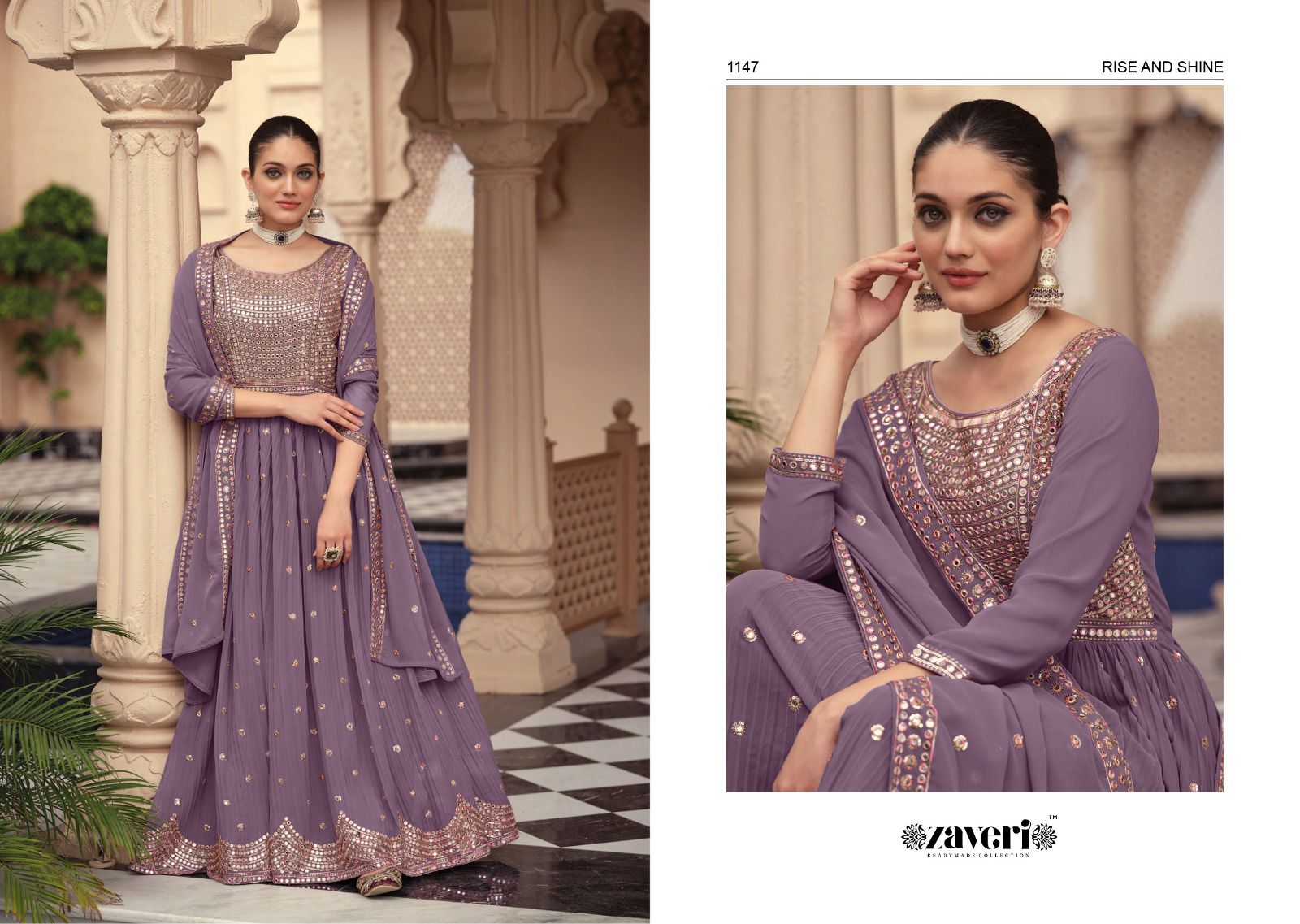 zaveri woman apshra georgette new and modern look top with dupatta catalog