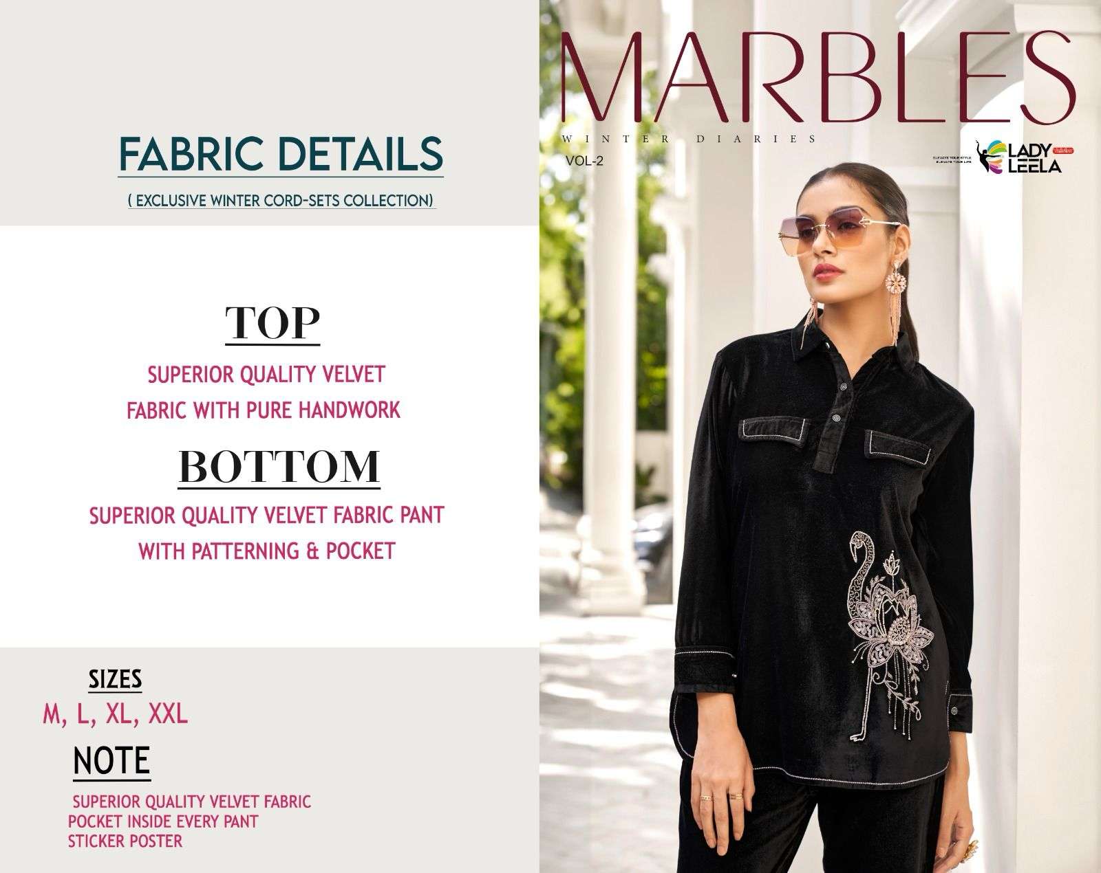 lady leela marbles 2 velvet innovative  look top bottom catalog