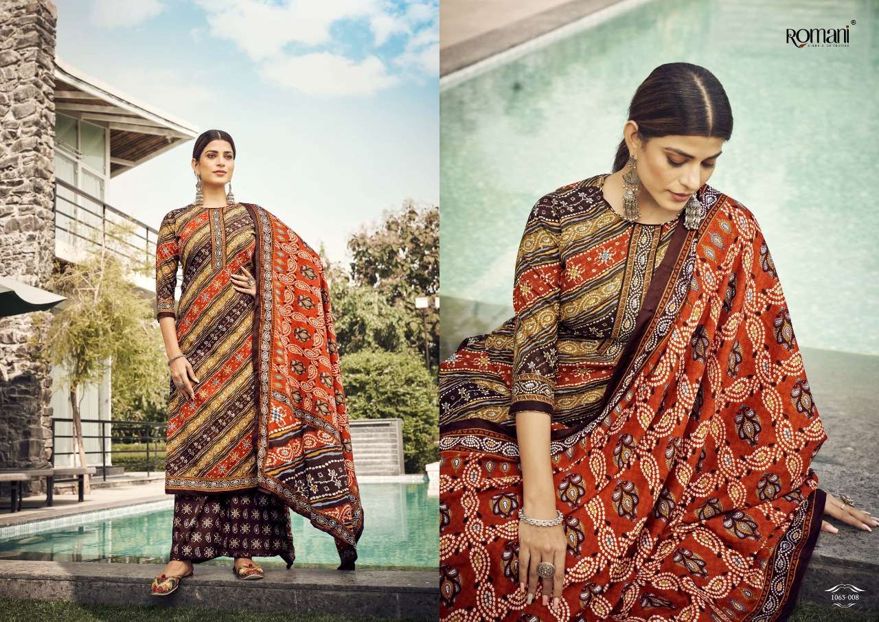 romani kasauti pure pashmina graceful look salwar suit catalog