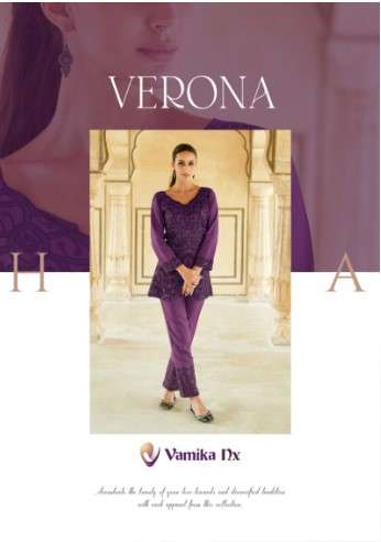 vamika verona reyon  elegant top pant code set catalog