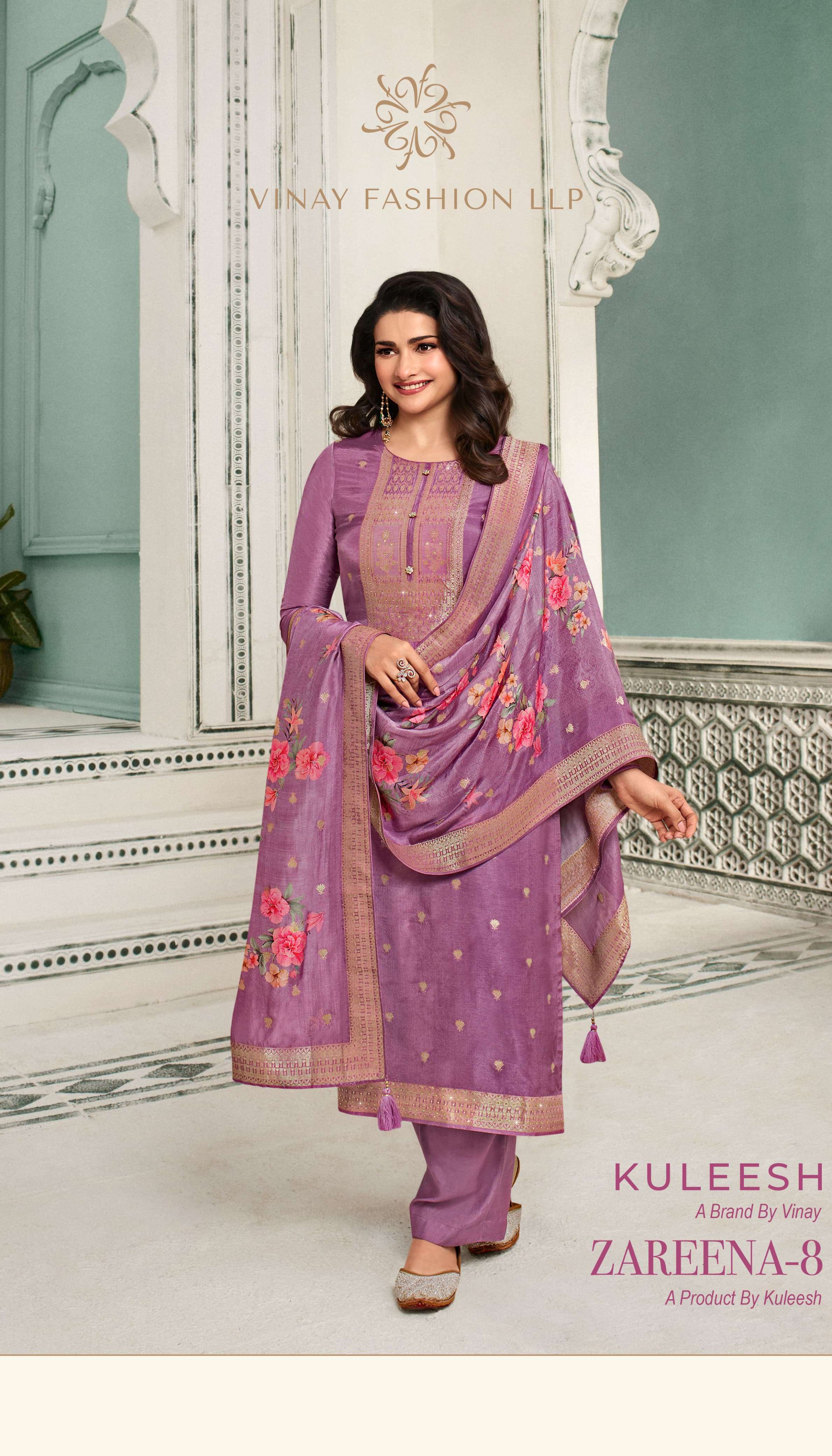 vinay fashion kuleesh zareena 8 dola jaquard exclusive look salwar suit catalog