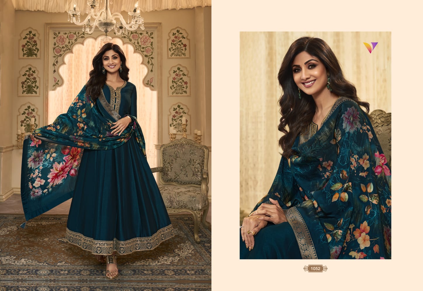 viradi fashion vatsam shilpa 10 silk innovative look kurti pant and dupatta catalog