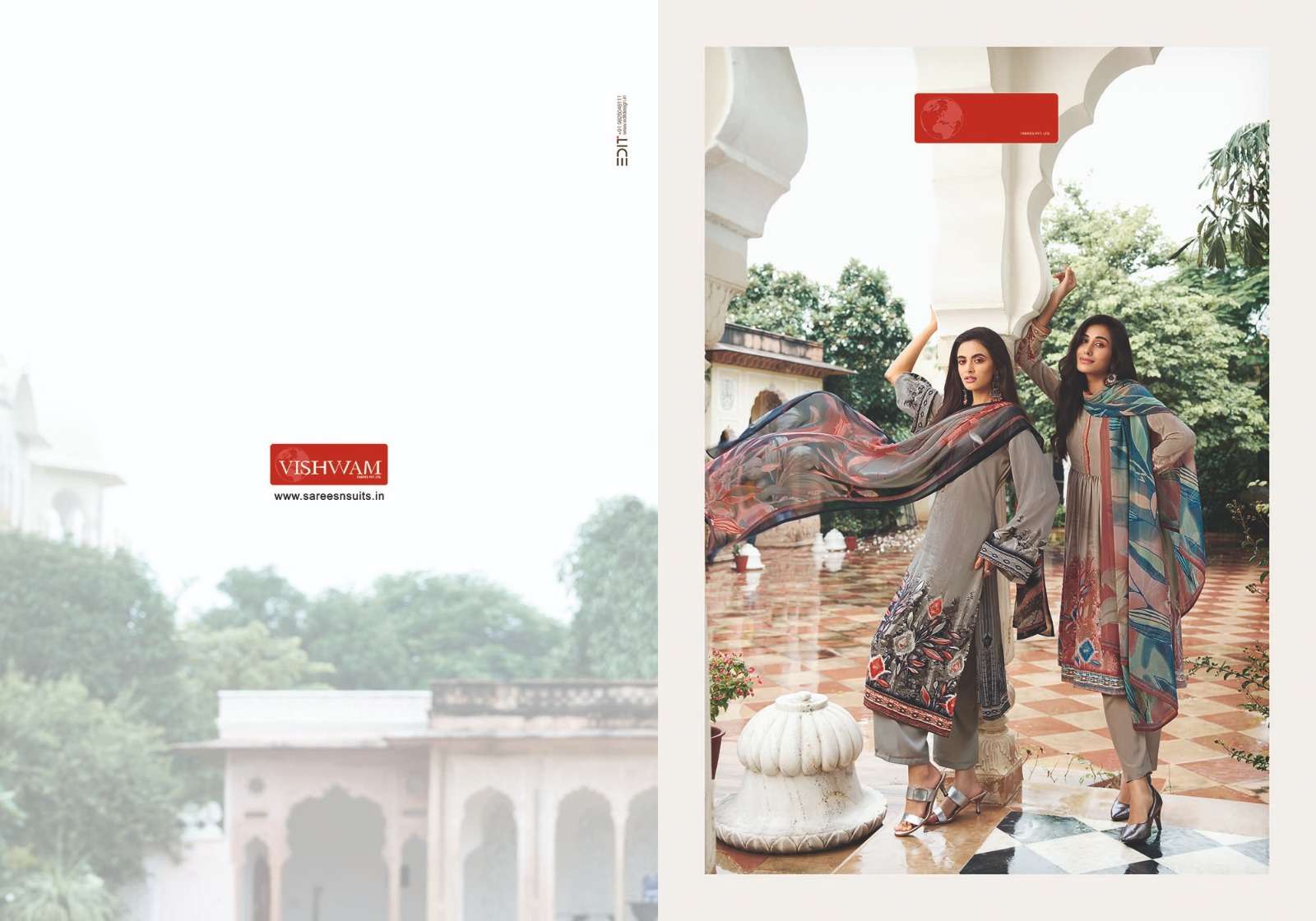 Vishwam fabrics presents Espresso crape innovative look salwar suit catalog