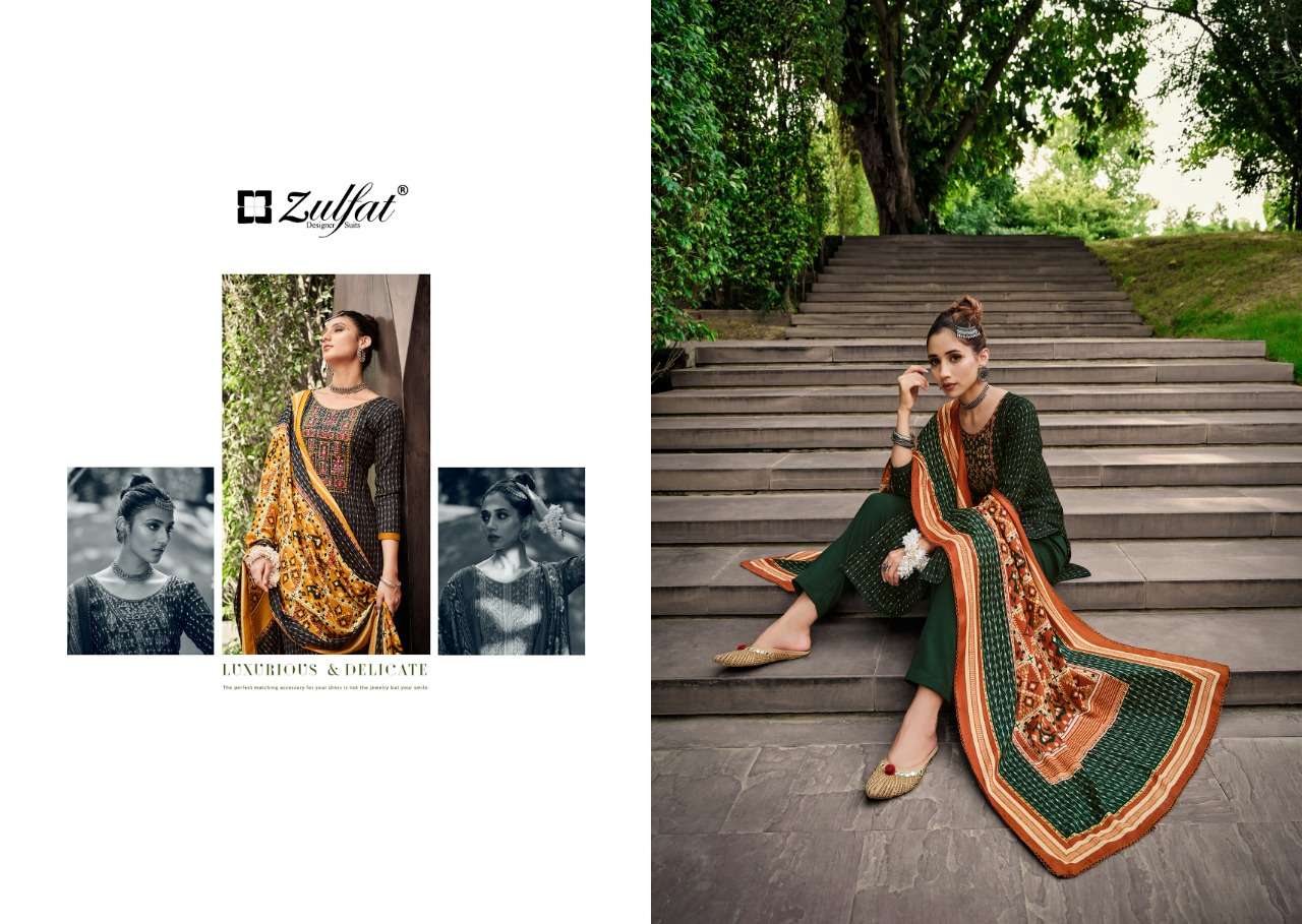 zulfat designer suits amanda wool pashmina catchy look salwar suit catalog