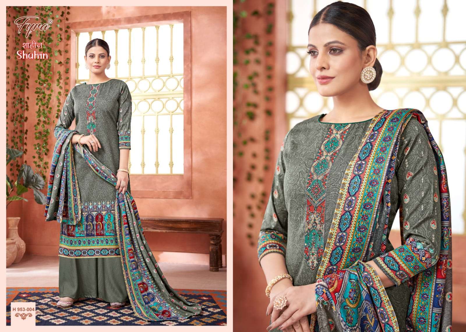 alok suit fyra designing shahin pashmina innovative look salwar suit catalog