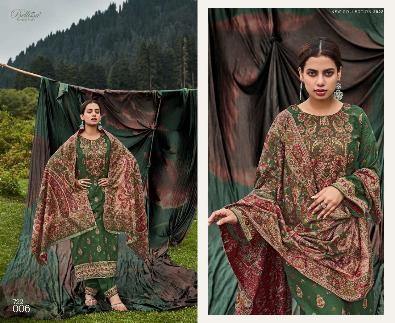 belliza designer studio rumi wool pashmina elegant salwar suit catalog