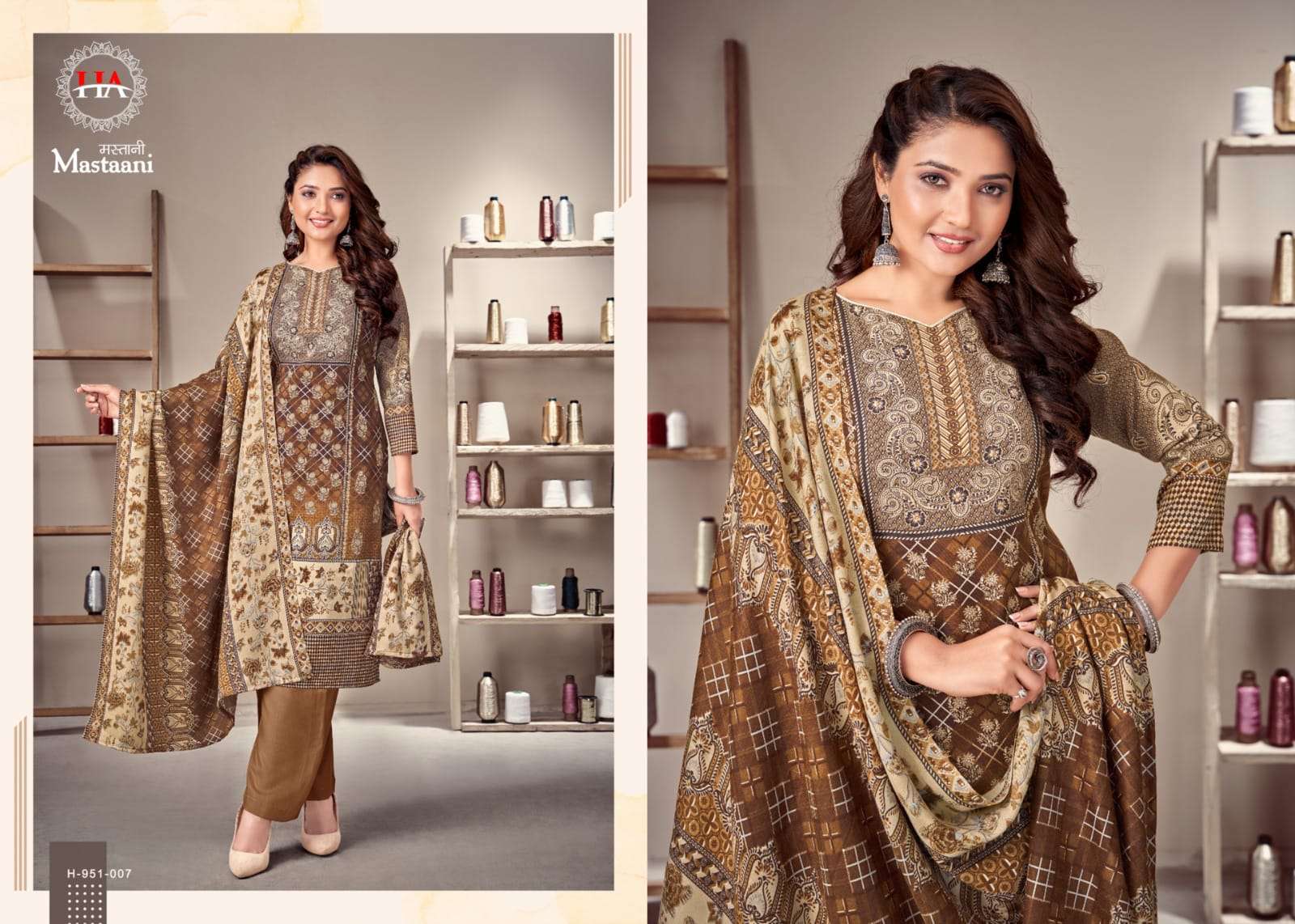 harshit fashion alok suit mastani Pashmina print salwar suit catalog